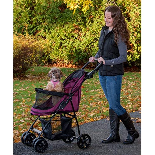 Pet Gear No-Zip Happy Trails Lite Pet Stroller for Cats/Dogs, Zip...