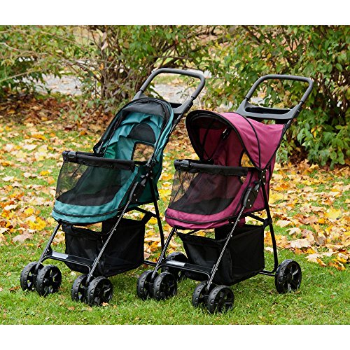 Pet Gear No-Zip Happy Trails Lite Pet Stroller for Cats/Dogs, Zip...