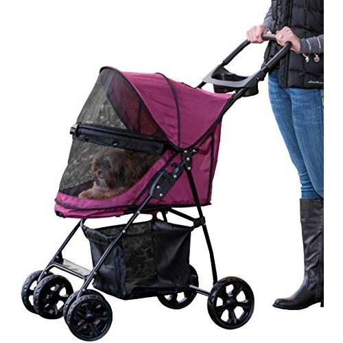 Pet Gear No-Zip Happy Trails Lite Pet Stroller for Cats/Dogs, Zip...