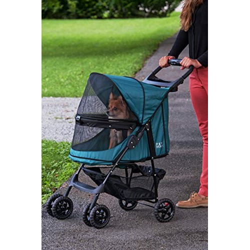 Pet Gear No-Zip Happy Trails Pet Stroller for Cats/Dogs, Zipperle...