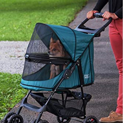 Pet Gear No-Zip Happy Trails Pet Stroller for Cats/Dogs, Zipperle...