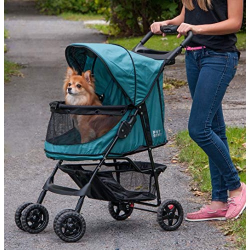 Pet Gear No-Zip Happy Trails Pet Stroller for Cats/Dogs, Zipperle...