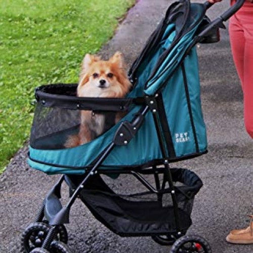 Pet Gear No-Zip Happy Trails Pet Stroller for Cats/Dogs, Zipperle...