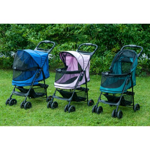 Pet Gear No-Zip Happy Trails Pet Stroller for Cats/Dogs, Zipperle...