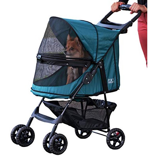 Pet Gear No-Zip Happy Trails Pet Stroller for Cats/Dogs, Zipperle...