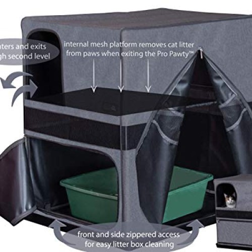 Pet Gear Pro Pawty for Cats with Mesh Mat & Tray, Put an End to S...