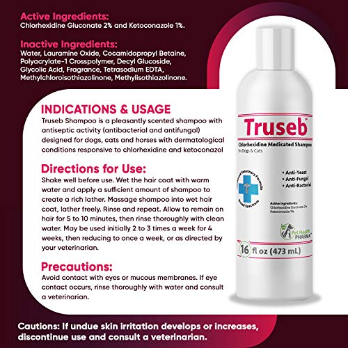 Pet Health Pharma Truseb| #1 Chlorhexidine Shampoo with Ketoconaz...