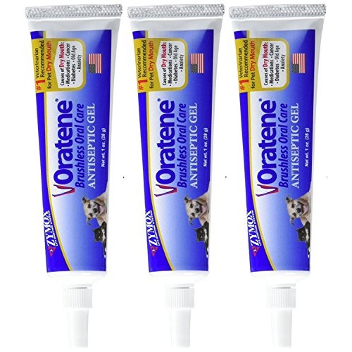 3 Pack Pet King Zymox Oratene Veterinarian Antiseptic Oral Gel,...