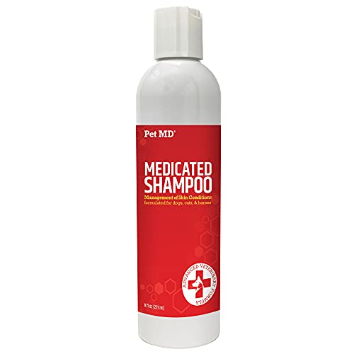 Pet MD Medicated Shampoo for Dogs, Cats, & Horses - Medicated Dog...