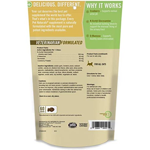 3 Pack Pet Naturals of Vermont 60 Count Urinary Tract Support ...