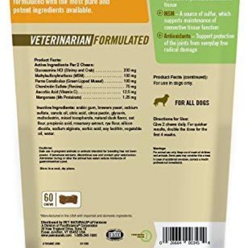 3 Pack Pet Naturals of VT Hip + Joint Supplements for Dogs