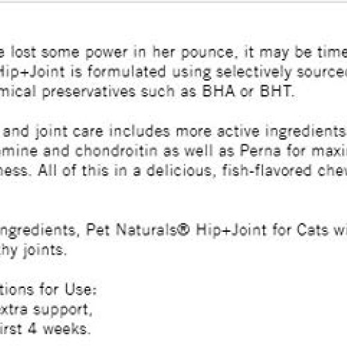 3 Pack Pet Naturals of VT Hip + Joint Supplements for Cats
