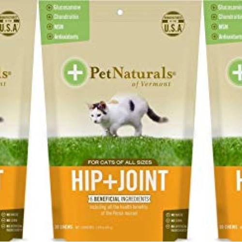 3 Pack Pet Naturals of VT Hip + Joint Supplements for Cats