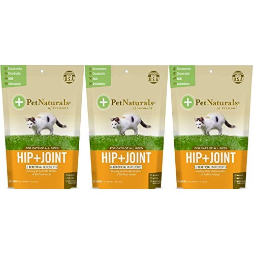 3 Pack Pet Naturals of VT Hip + Joint Supplements for Cats