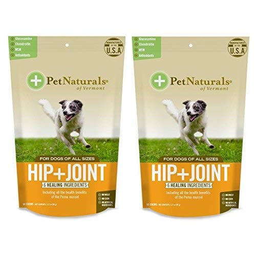 Pet Naturals 2 Pack of Hip and Joint Chews for Dogs, 60 Count eac...