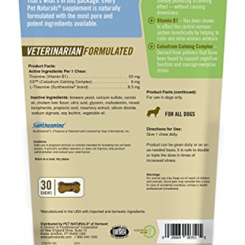 Pet Naturals - Calming for Dogs, Natural Behavior Support for Str...