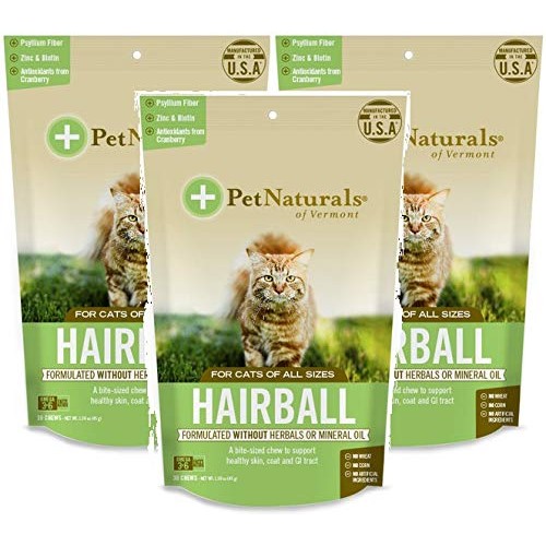 Pet Naturals Hairball Supplement for Cats 3 Pack