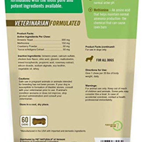 Pet Naturals Lawn Aid Dog Chews - 240 Total 4 Packs with 60 per ...