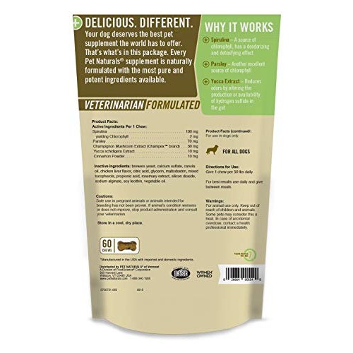 Pet Naturals of Vermont Breath Bites for Dogs 60 Chews 3.17oz
