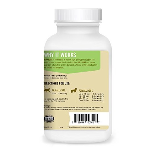 Pet Naturals of Vermont - Hip + Joint for Dogs and Cats, 160 Bite...