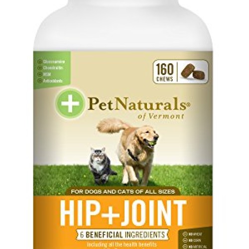 Pet Naturals of Vermont - Hip + Joint for Dogs and Cats, 160 Bite...