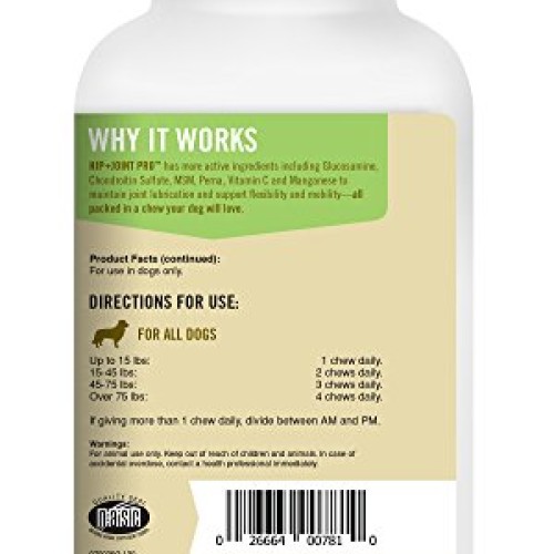 Pet Naturals of Vermont - Hip + Joint PRO, Daily Hip and Joint Su...