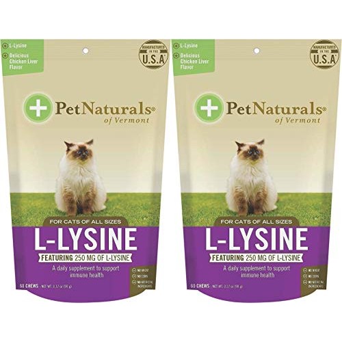 Pet Naturals of Vermont L-Lysine Cat Chews Pack of 2 with Chick...
