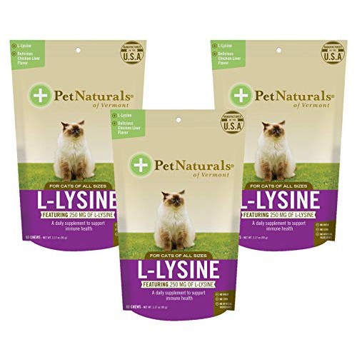 Pet Naturals of Vermont L-Lysine Fun-Shaped Chews for Cats - 3 pa...