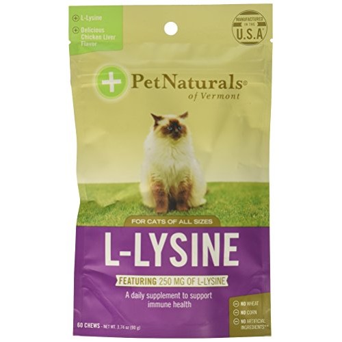 Pet Naturals of Vermont Lysine FunShaped Chews for Cats 120 count...