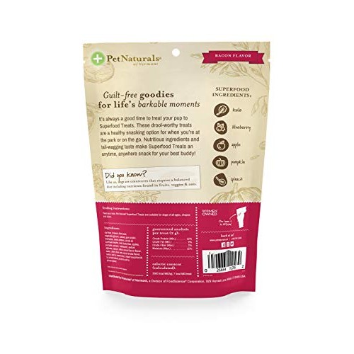 Pet Naturals of Vermont Superfood Dog Treats, Bacon, 7.41oz - Nat...
