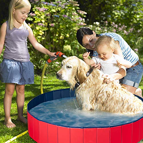 Pet Soft Foldable Dog Pools – Extra Large Thicken PVC Dog Swimmin...