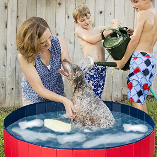 Pet Soft Foldable Dog Pools – Extra Large Thicken PVC Dog Swimmin...