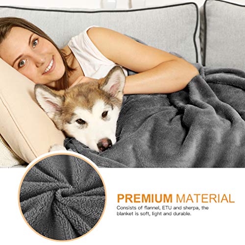 Petacc Waterproof Dog Blankets Reversible Design 50x60, Liquid ...