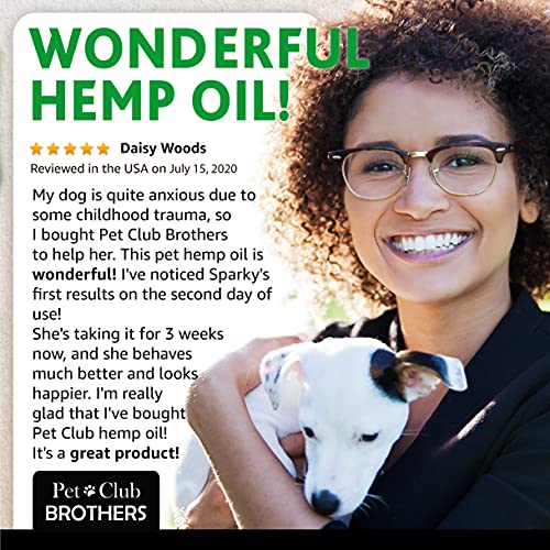 PETCLUBBROTHERS B 2 Pack Hemp Oil for Dogs & Cats 300,000 - Pre...