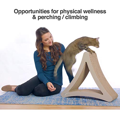PetFusion 3-Sided Vertical Cat Scratching Post Standard Size, Wa...