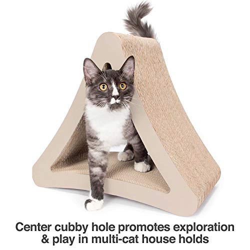 PetFusion 3-Sided Vertical Cat Scratching Post Standard Size, Wa...