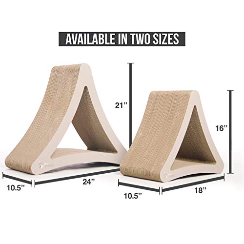 PetFusion 3-Sided Vertical Cat Scratching Post Standard Size, Wa...