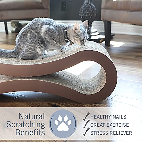 PetFusion Cat Scratcher Lounge - Walnut Brown, 1 Level PF-CL1
