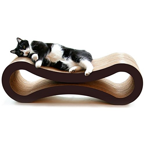 PetFusion Cat Scratcher Lounge - Walnut Brown, 1 Level PF-CL1