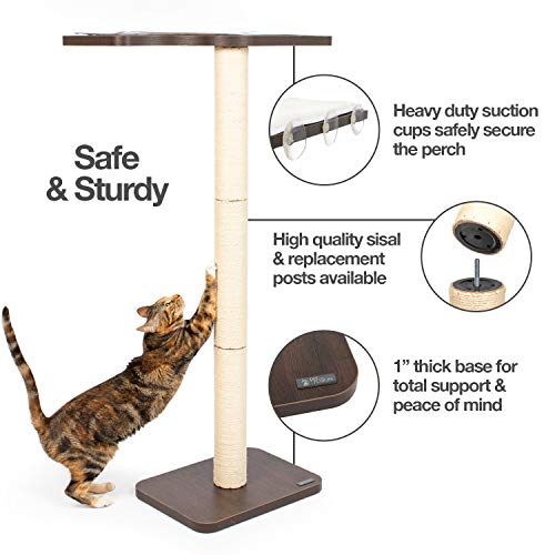 PetFusion Ultimate Cat Window Climbing Perch 45” Tall Tree Sisal...