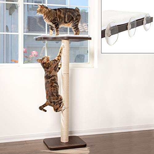 PetFusion Ultimate Cat Window Climbing Perch 45” Tall Tree Sisal...