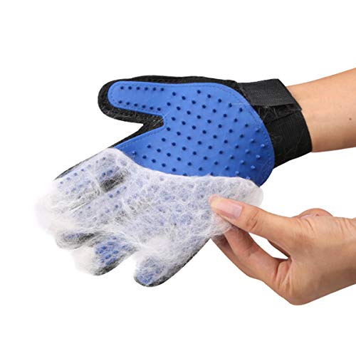 Pet Grooming Glove Brush Bathing Massage Gloves Efficient Pets Ha...