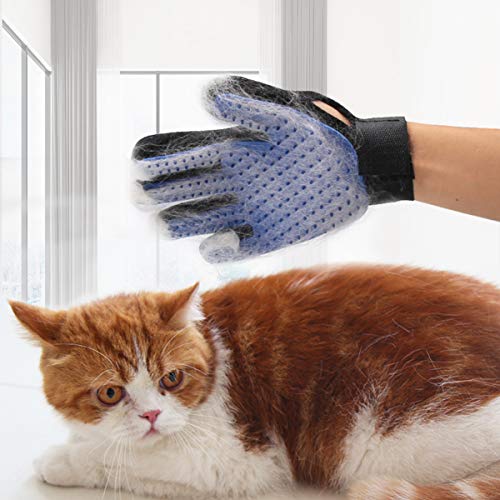 Pet Grooming Glove Brush Bathing Massage Gloves Efficient Pets Ha...