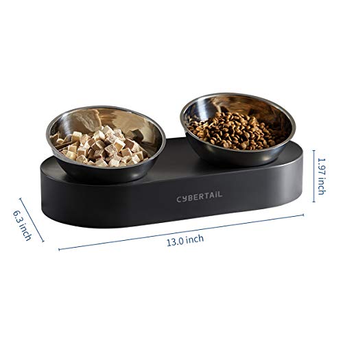 PETKIT CYBERTAIL Elevated Dog Cat Bowls Stainless Steel Bowls, 15...