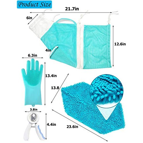 Petlex Cat Shower Net Bag Anti-Splash Nail Clippers Grooming Glov...