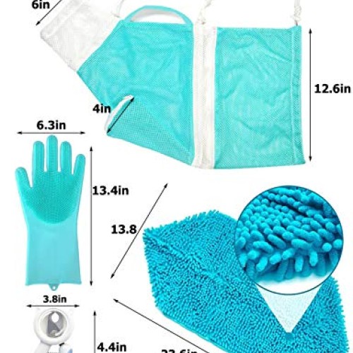 Petlex Cat Shower Net Bag Anti-Splash Nail Clippers Grooming Glov...