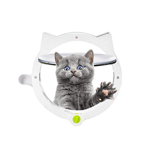 Petlex Locking Cat Flap, 4 Mode Dog Cat Door, Pet Door for Interi...
