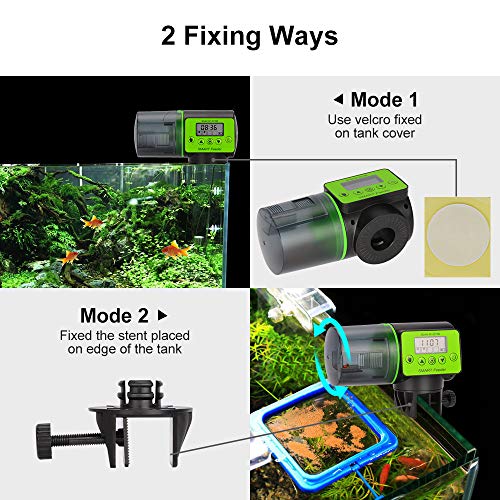 PETLOFT Automatic Fish Feeder, Programmable Auto Food Feeder Time...