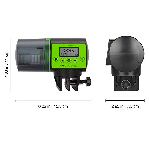 PETLOFT Automatic Fish Feeder, Programmable Auto Food Feeder Time...