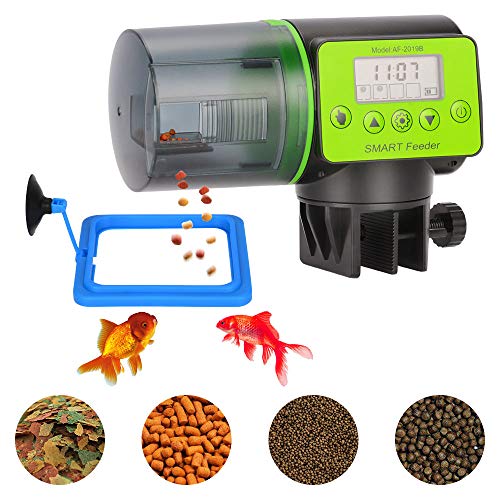 PETLOFT Automatic Fish Feeder, Programmable Auto Food Feeder Time...